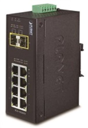 Planet IGS-1020TF, Switch, průmyslový, 8x 10/100/1000T, 2x 100/1000X SFP, -40~+75°C