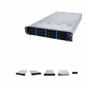 ASUS 2U RS521A-E12-RS12U 1 xSP5 (LGA 6096) 24xDDR5/12NVMe/SAS/SATA /RH/OCP/GPU /1GB LAN 1,6KW 