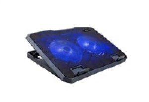 Chladící podložka C-TECH CLP-140, 15,6'', 2x 140mm, 2x USB, modré podsvícení