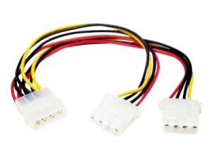 StarTech LP4 to 2x LP4 Power Y Splitter Cable M/F - LP4 Splitter - Molex Y Splitter - Molex Splitter (PYO2L) - Elektrický kabel - 4 pinové interní napájení (F) do 4 pinové interní napájení (M) - 0.2 m - pro P/N: ATX2POWER450, ATX2POWR350E, ATX2POWR400E, H