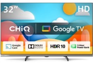 CHiQ L32M9PD TV 32" Powerbank, HD, smart, Google TV, Dolby Audio, dbx-tv, HDR 10