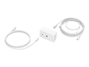 VISION TechConnect - Sada celní desky pro zapuštenou montáž - 5m - montáž na stenu - bílá - 2 soupravy - 2 porty