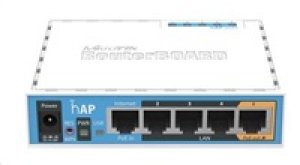 MikroTik hAP, 650MHz CPU, 64MB RAM, 5x LAN, integr. 2.4GHz Wi-Fi, WPS, vč. L4