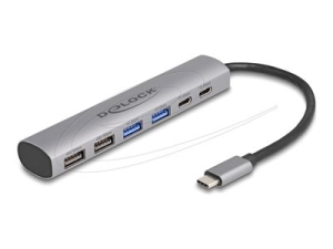 Delock - Rozbocovac - 2 x USB-C 3.2 Gen 2 + 2 x USB 3.2 Gen 2 + 2 x USB 2.0 - desktop