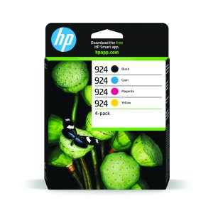 Sada náplní HP 924,6C3Z1NE CMYK HP černá, azurová/purpurová/žlutá (1x500 + 3× 400 stran)