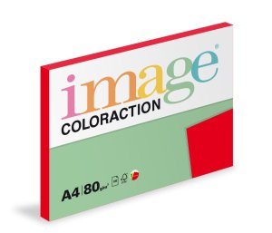 Xerografický papír Coloraction, Chile, A4, 80 g/m2, tmavě červený, 100 listů, vhodný pro inkoustový tisk
