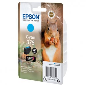 Náplň Epson 378, C13T37824010 azurová blistr 