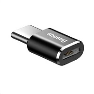 Baseus adaptér USB-C samec na MicroUSB samice 2,4A, černá
