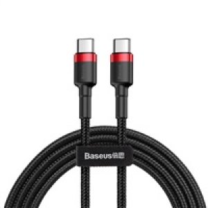 Baseus Cafule Series nabíjecí / datový kabel USB-C na USB-C PD2.0 60W Flash 1m, červená-čer