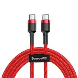 Baseus Cafule Series nabíjecí / datový kabel USB-C na USB-C PD2.0 60W Flash 1m, červená
