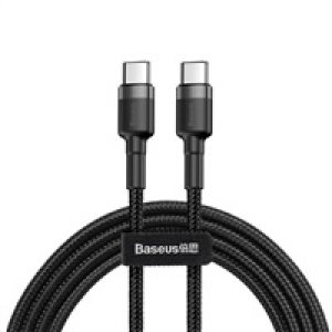 Baseus Cafule Series nabíjecí / datový kabel USB-C na USB-C PD2.0 60W Flash 1m, šedá-černá