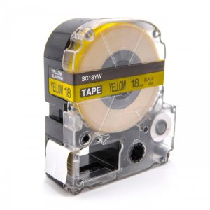 Epson Label Cartridge Strong Adhesive LK-5YBW Black/Yellow 18mm (9m)